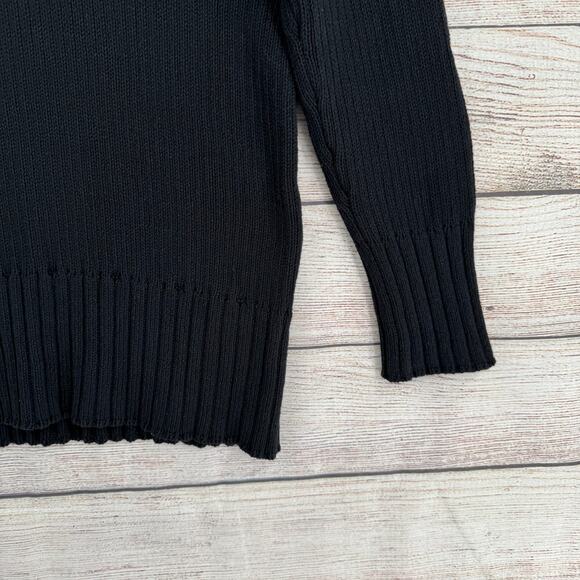 Free People FP Beach Rib Knit Mock Neck Sweater Womens XS Black - Picture 6 of 13